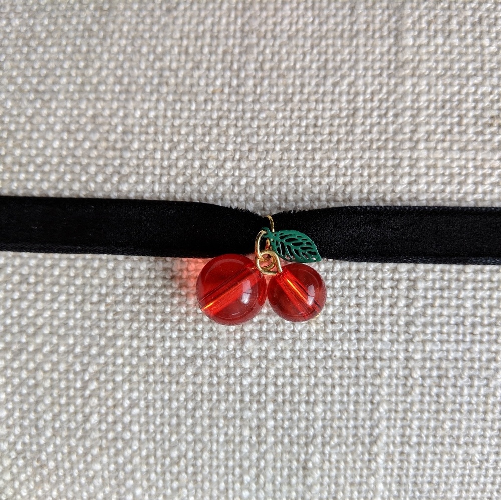 Cherry choker necklace